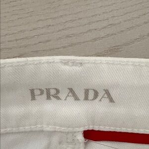 Prada White and Red Detail Apparel